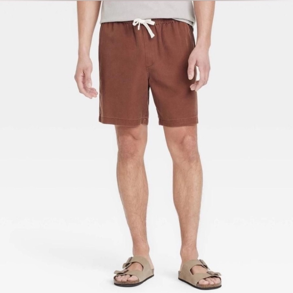 Goodfellow & Co Brown Vintage 7" Elevated Washed Pull on Shorts